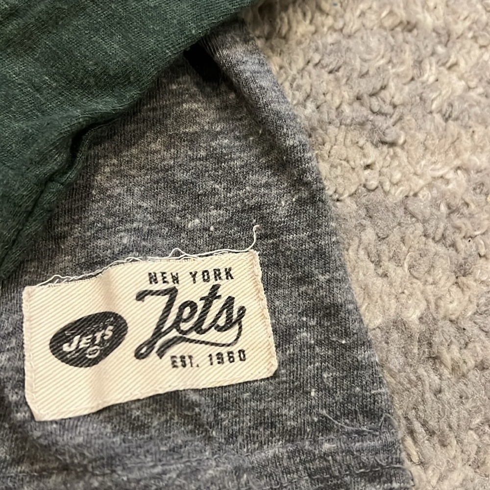 NFL New York Jets Long Sleeve Tee Green and Gray- super soft - Picture 3 of 4